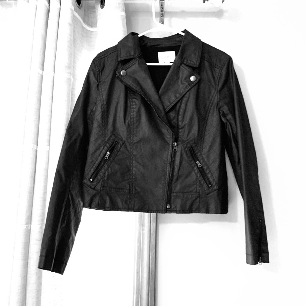 LOFT Faux Leather Motorcycle Jacket.